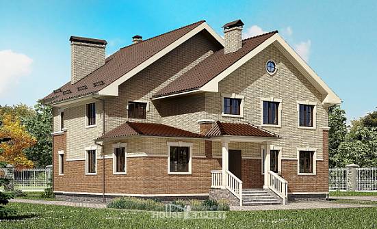 300-004-Л Проект двухэтажного дома, огромный домик из блока Магас | Проекты домов от House Expert