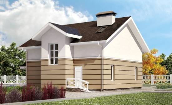 155-009-П Проект двухэтажного дома мансардой, уютный загородный дом из газосиликатных блоков Магас | Проекты домов от House Expert