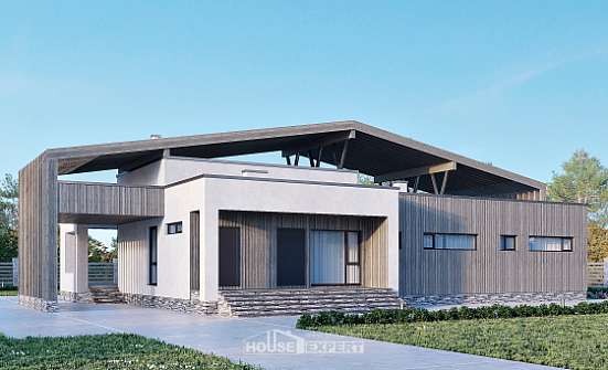 170-011-Л Проект одноэтажного дома, доступный домик из кирпича Назрань | Проекты домов от House Expert