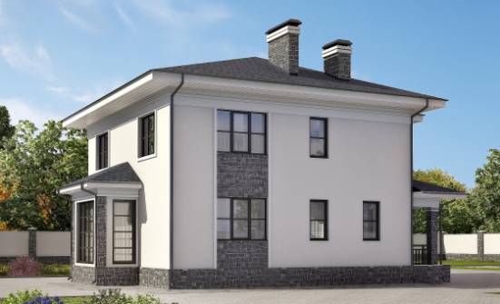 155-011-П Проект двухэтажного дома, недорогой коттедж из арболита Малгобек | Проекты домов от House Expert