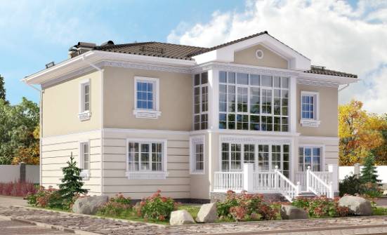 210-005-Л Проект двухэтажного дома, классический дом из теплоблока Малгобек | Проекты домов от House Expert
