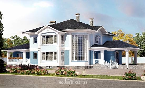 620-001-П Проект трехэтажного дома и гаражом, уютный коттедж из газосиликатных блоков Назрань | Проекты домов от House Expert