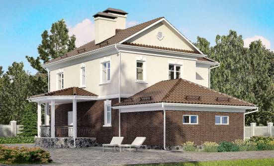 190-002-Л Проект двухэтажного дома, гараж, классический домик из теплоблока Малгобек | Проекты домов от House Expert
