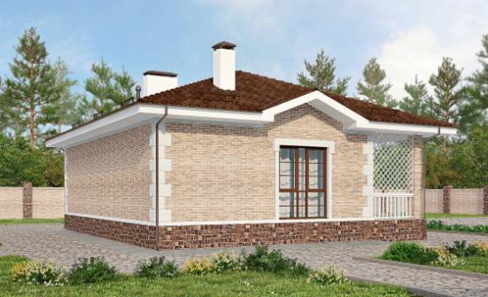 065-002-П Проект бани из кирпича Малгобек | Проекты одноэтажных домов от House Expert