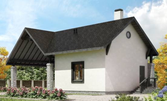 060-001-П Проект двухэтажного дома с мансардой и гаражом, махонький домик из газобетона Назрань | Проекты домов от House Expert