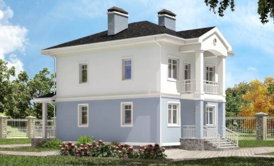 120-001-П Проект двухэтажного дома, красивый загородный дом из теплоблока Назрань | Проекты домов от House Expert