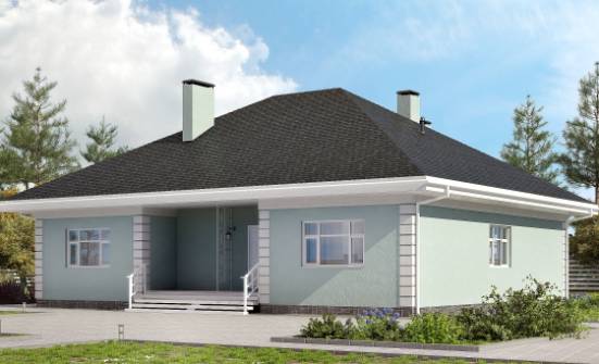 135-003-Л Проект одноэтажного дома, доступный загородный дом из поризованных блоков Магас | Проекты домов от House Expert
