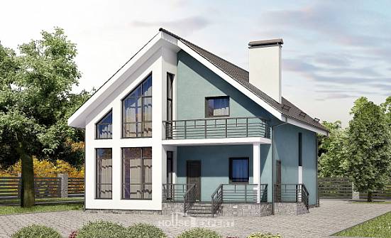 170-006-П Проект двухэтажного дома мансардой, современный дом из керамзитобетонных блоков Магас | Проекты домов от House Expert