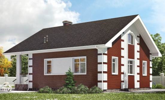115-001-П Проект двухэтажного дома мансардой, красивый домик из газосиликатных блоков Малгобек | Проекты домов от House Expert