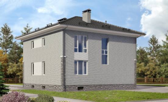 275-004-П Проект трехэтажного дома, гараж, просторный загородный дом из кирпича Магас | Проекты домов от House Expert
