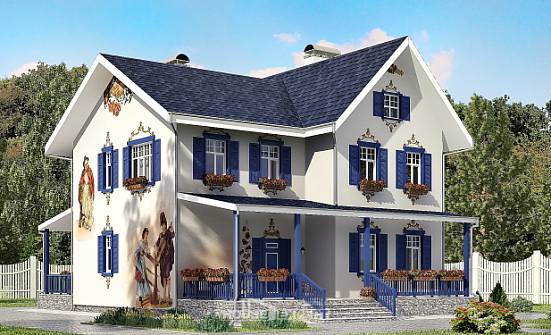180-003-П Проект двухэтажного дома, красивый коттедж из кирпича Магас | Проекты домов от House Expert