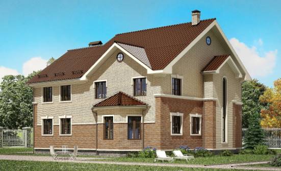 300-004-Л Проект двухэтажного дома, огромный домик из блока Магас | Проекты домов от House Expert