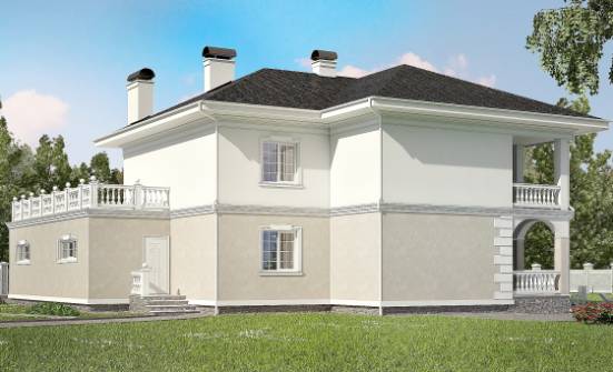 340-002-П Проект двухэтажного дома и гаражом, красивый дом из кирпича Магас | Проекты домов от House Expert