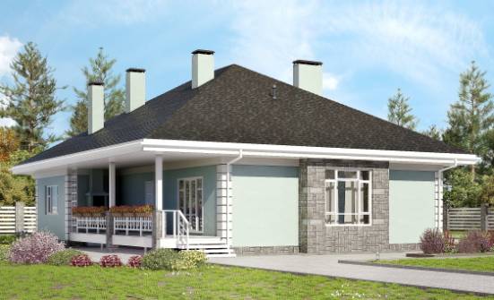 135-003-Л Проект одноэтажного дома, доступный загородный дом из поризованных блоков Магас | Проекты домов от House Expert