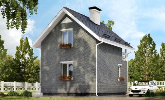 045-001-П Проект двухэтажного дома с мансардным этажом, бюджетный домик из газосиликатных блоков Магас | Проекты домов от House Expert