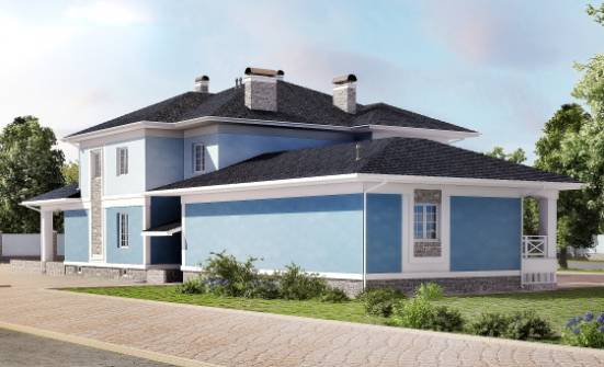 620-001-П Проект трехэтажного дома и гаражом, уютный коттедж из газосиликатных блоков Назрань | Проекты домов от House Expert