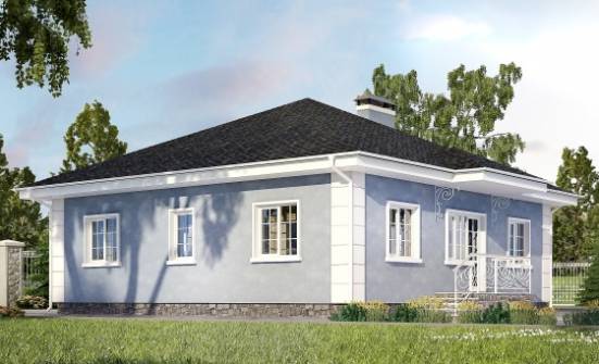 100-001-П Проект одноэтажного дома, экономичный загородный дом из керамзитобетонных блоков Малгобек | Проекты домов от House Expert