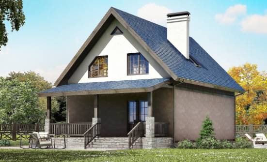 130-003-П Проект двухэтажного дома с мансардой, экономичный загородный дом из твинблока Назрань | Проекты домов от House Expert