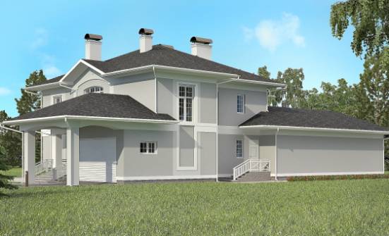360-001-П Проект двухэтажного дома, гараж, большой коттедж из кирпича Магас | Проекты домов от House Expert