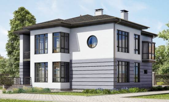 300-006-Л Проект двухэтажного дома, гараж, большой коттедж из кирпича Малгобек | Проекты домов от House Expert
