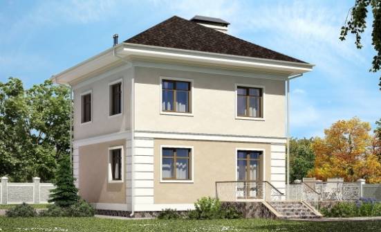 090-003-Л Проект двухэтажного дома, доступный дом из блока Магас | Проекты домов от House Expert