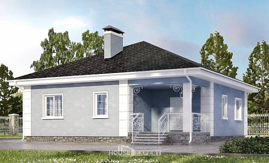 100-001-П Проект одноэтажного дома, экономичный загородный дом из керамзитобетонных блоков Малгобек | Проекты домов от House Expert