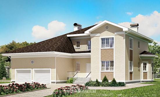 335-001-Л Проект двухэтажного дома, гараж, красивый домик из кирпича Назрань | Проекты домов от House Expert
