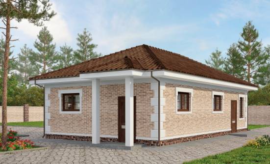 070-005-П Проект гаража из кирпича Малгобек | Проекты одноэтажных домов от House Expert
