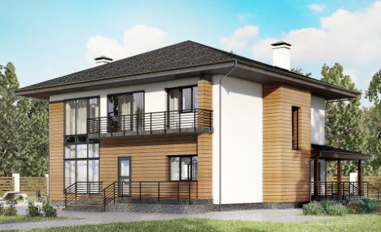 245-001-П Проект двухэтажного дома, простой домик из газосиликатных блоков Малгобек | Проекты домов от House Expert
