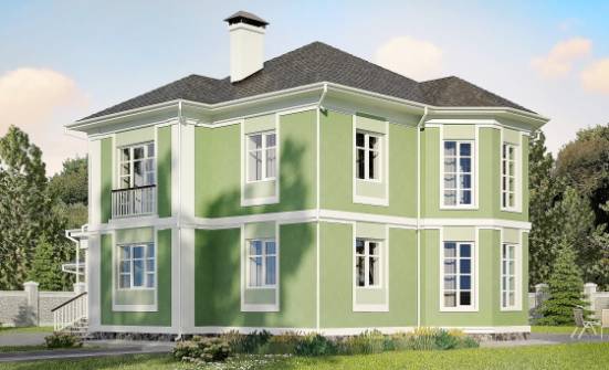 170-001-Л Проект двухэтажного дома, гараж, бюджетный коттедж из твинблока Назрань | Проекты домов от House Expert