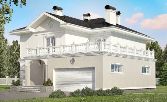 340-002-П Проект двухэтажного дома и гаражом, красивый дом из кирпича Магас | Проекты домов от House Expert