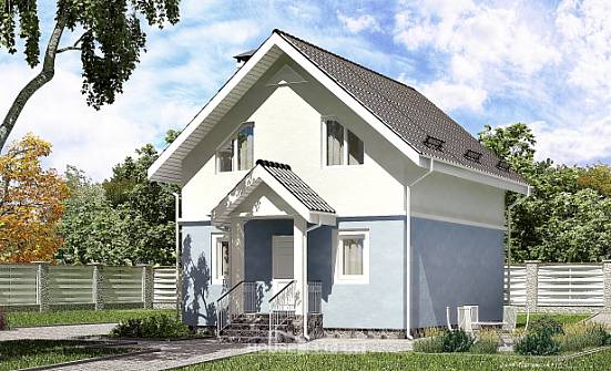 095-002-П Проект двухэтажного дома с мансардой, экономичный домик из теплоблока Назрань | Проекты домов от House Expert