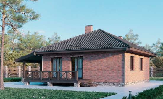 070-006-Л Проект одноэтажного дома, классический дом из бризолита Магас | Проекты домов от House Expert
