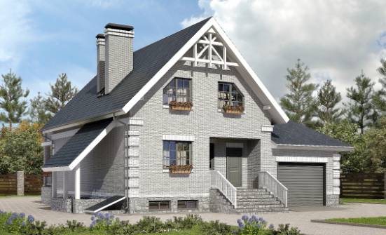 200-009-П Проект трехэтажного дома мансардой, гараж, простой дом из поризованных блоков Магас | Проекты домов от House Expert