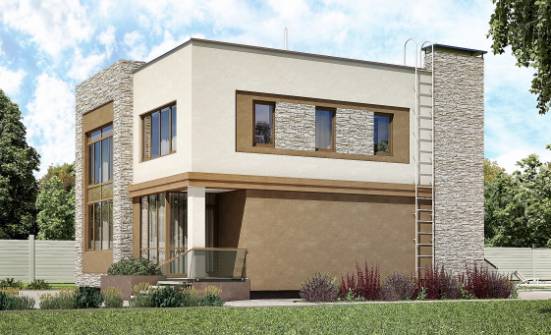 185-001-П Проект двухэтажного дома, средний загородный дом из газосиликатных блоков Назрань | Проекты домов от House Expert