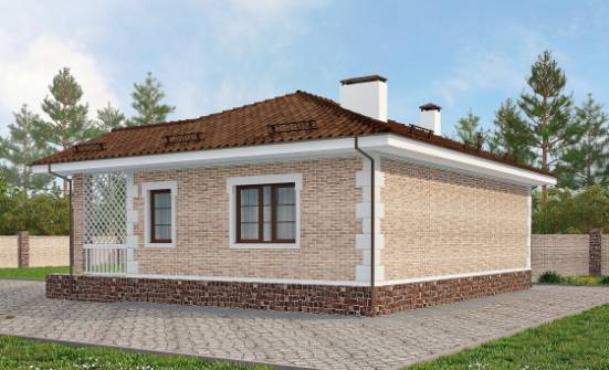 065-002-П Проект бани из кирпича Малгобек | Проекты одноэтажных домов от House Expert