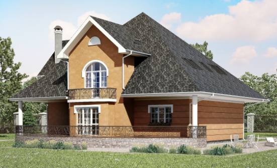 310-001-П Проект двухэтажного дома с мансардой, уютный дом из арболита Назрань | Проекты домов от House Expert