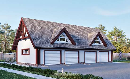 145-002-Л Проект гаража из твинблока Малгобек | Проекты домов от House Expert