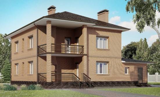 245-003-Л Проект двухэтажного дома, гараж, уютный дом из кирпича Малгобек | Проекты домов от House Expert