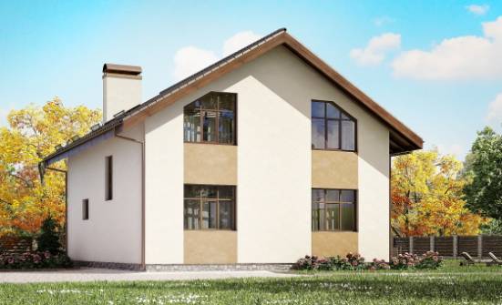 170-002-П Проект двухэтажного дома мансардой, уютный загородный дом из газобетона Назрань | Проекты домов от House Expert