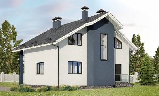 150-005-П Проект двухэтажного дома с мансардой, доступный домик из газосиликатных блоков Назрань | Проекты домов от House Expert