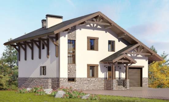 305-002-Л Проект трехэтажного дома с мансардой, уютный загородный дом из кирпича Малгобек | Проекты домов от House Expert