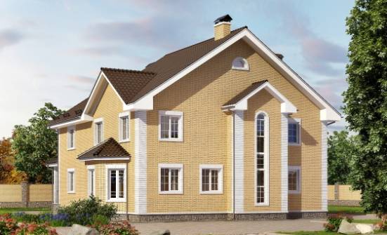 320-003-Л Проект двухэтажного дома, большой домик из бризолита Магас | Проекты домов от House Expert