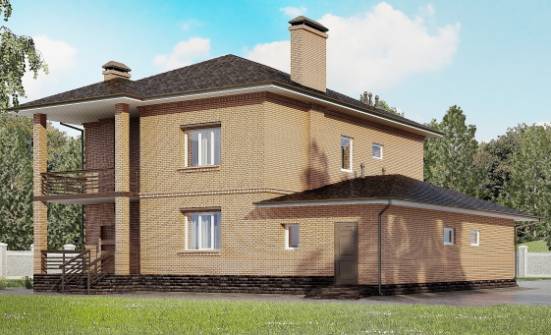 245-003-Л Проект двухэтажного дома, гараж, уютный дом из кирпича Малгобек | Проекты домов от House Expert