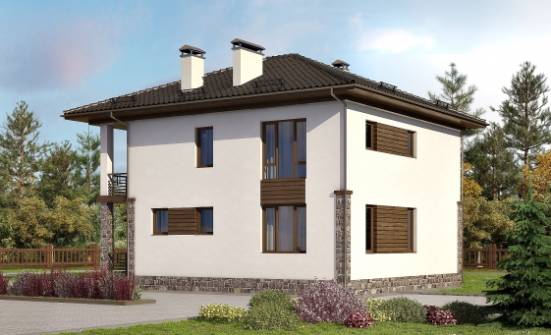 170-005-П Проект двухэтажного дома, красивый загородный дом из поризованных блоков Магас | Проекты домов от House Expert
