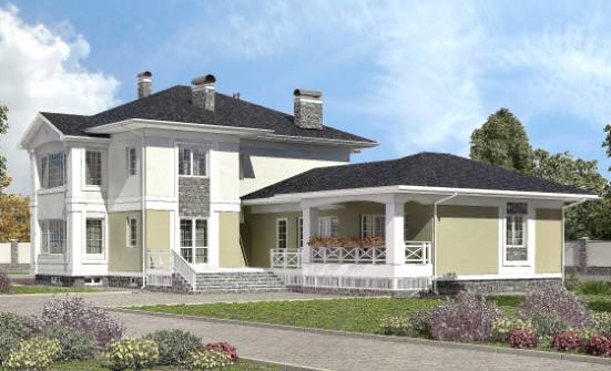 620-001-Л Проект трехэтажного дома, гараж, огромный домик из поризованных блоков Магас | Проекты домов от House Expert