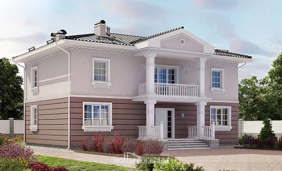 210-005-П Проект двухэтажного дома, уютный загородный дом из бризолита Малгобек | Проекты домов от House Expert