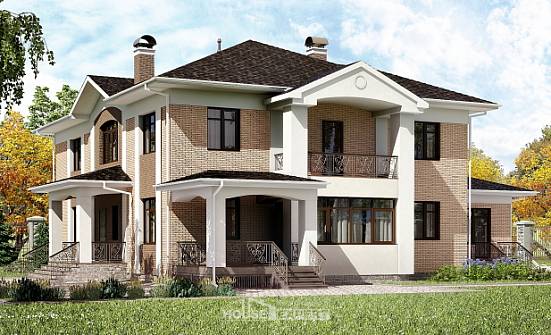 520-001-П Проект трехэтажного дома, уютный коттедж из поризованных блоков Назрань | Проекты домов от House Expert