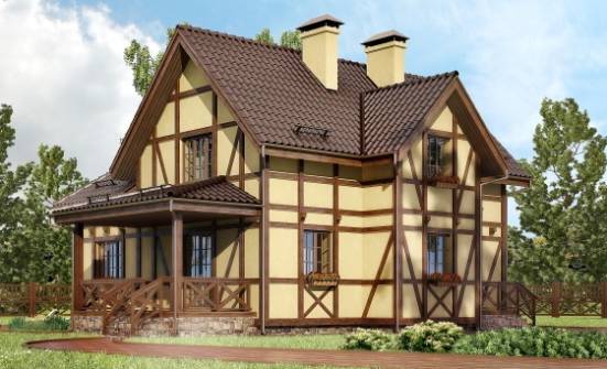 160-003-П Проект двухэтажного дома с мансардой, небольшой загородный дом из поризованных блоков Назрань | Проекты домов от House Expert