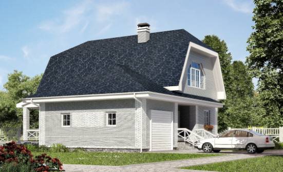 160-006-Л Проект двухэтажного дома с мансардой, гараж, красивый дом из пеноблока Магас | Проекты домов от House Expert